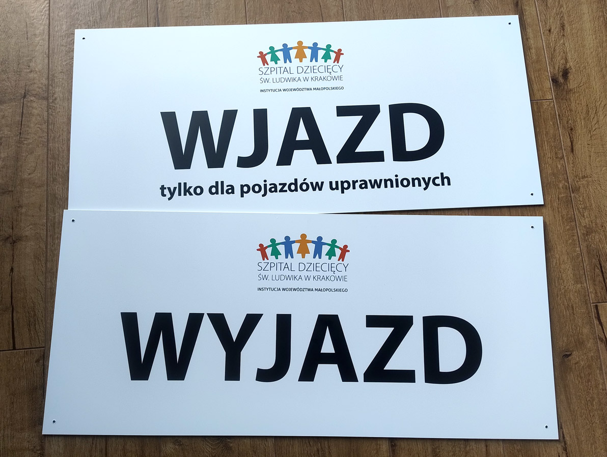 Tablica informacyjna szpital dziecięcy